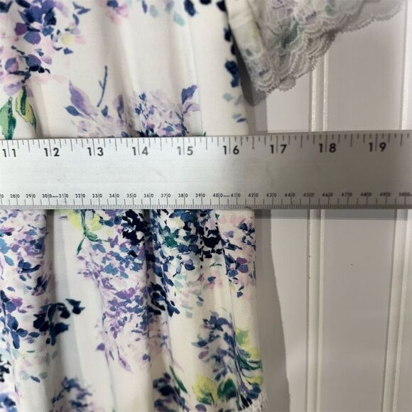 Rare New Soft Surroundings Bamboo Lace Trim Floral Photo Sample Top S Cottage - Picture 4 of 9